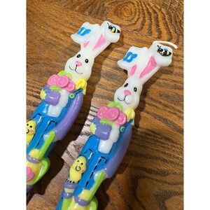 VTG Bunny Wax Candles Set of 2 Easter Spring Decor 10" Tall